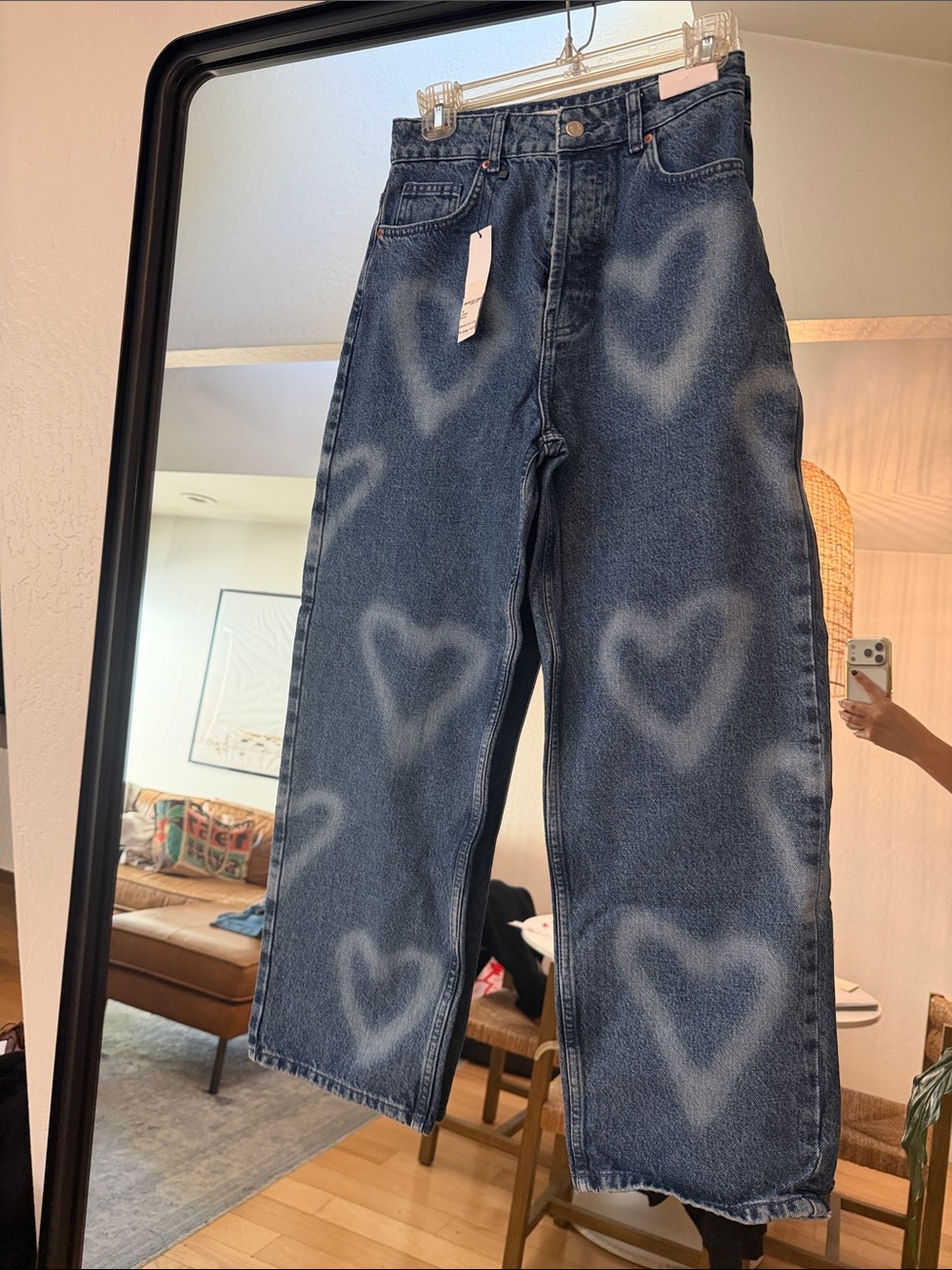 Topshop Heart Jeans! Size 26 Petite! BNWT!